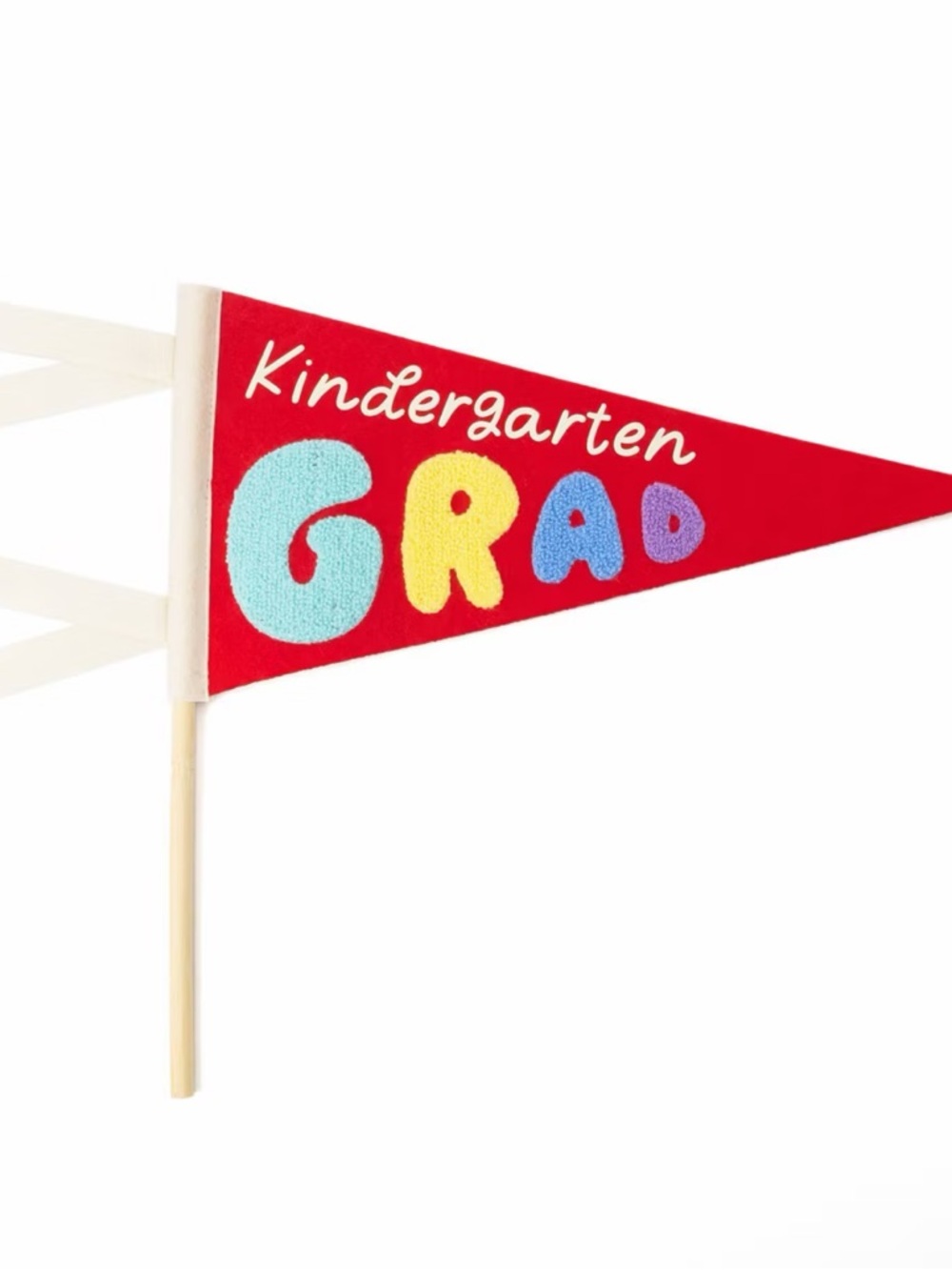 Target Bullseye Playground Kindergarten Grad Red Felt Pennant Flag